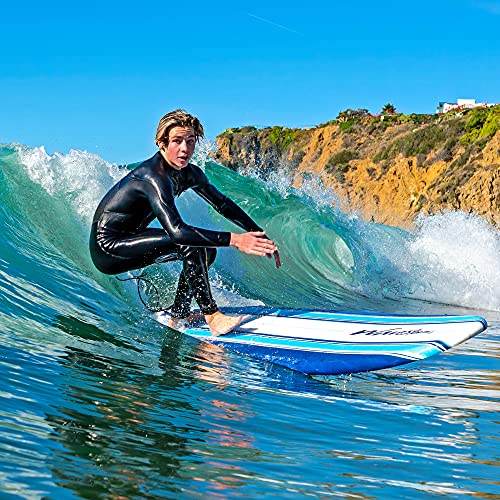 Wavestorm 8ft Classic Surfboard // Foam Wax Free Soft Top Longboard for Adults and Kids of All Levels of Surfing