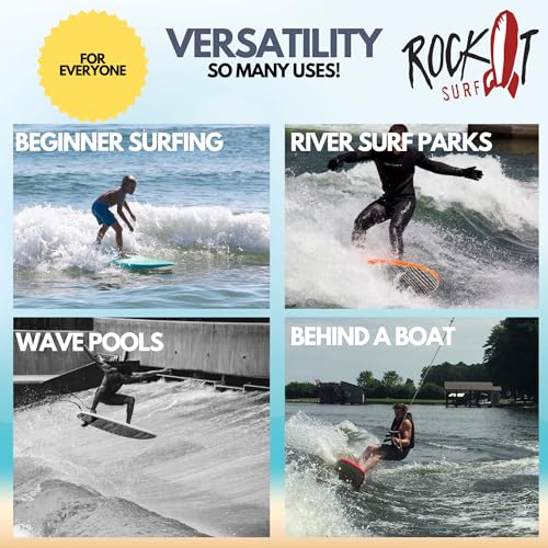 Rock-It 4'10" CHUB Soft Top Surfboard, Kids Surfboard, Mini Surfboard, Innovative Design Easy to Paddle and Maneuverable Small Surfboard and Beginner Surfboard