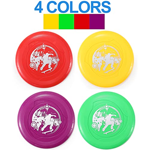 Liberty Imports 12 Pack: Plastic Flying Sports Discs Set for Outdoors Beach Backyard Throwing and Catching Activities, 9" Play Discs for Kids & Adults