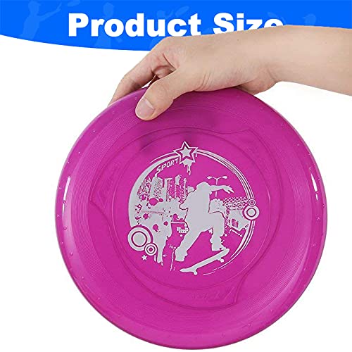 Liberty Imports 12 Pack: Plastic Flying Sports Discs Set for Outdoors Beach Backyard Throwing and Catching Activities, 9" Play Discs for Kids & Adults