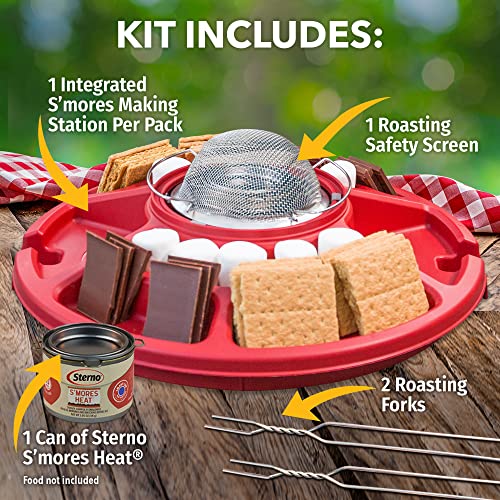 Sterno S'mores Maker Kit Smores Station - Tabletop Smores Maker for Indoor & Outdoor Use, Smores Kit with S'mores Heat Fuel - Tabletop Smores Kit for Kids & Adults - 5-Piece Smores Making Kit