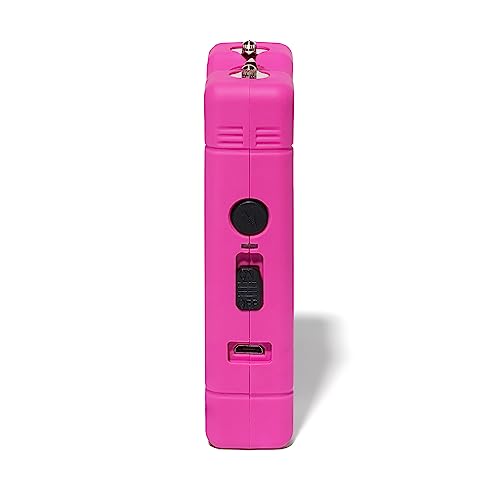 VIPERTEK VTS-880 Mini Stun Gun Rechargeable with LED Flashlight, Pink