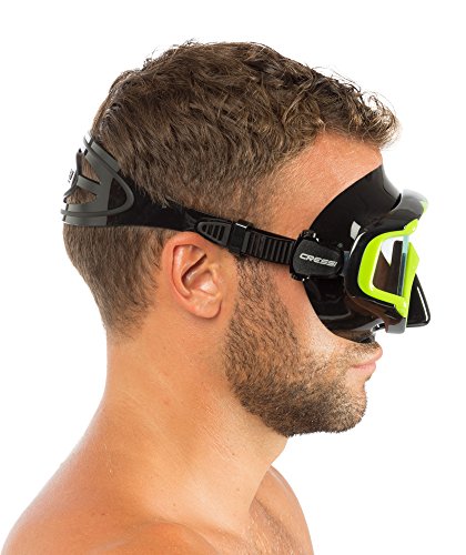 Cressi Panoramic Wide View Mask & Dry Snorkel for Snorkeling, Scuba Diving. Pano 3 + Supernova Dry: Designed in Italy