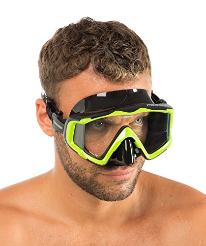 Cressi Panoramic Wide View Mask & Dry Snorkel for Snorkeling, Scuba Diving. Pano 3 + Supernova Dry: Designed in Italy