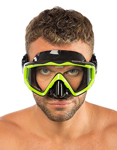 Cressi Panoramic Wide View Mask & Dry Snorkel for Snorkeling, Scuba Diving. Pano 3 + Supernova Dry: Designed in Italy