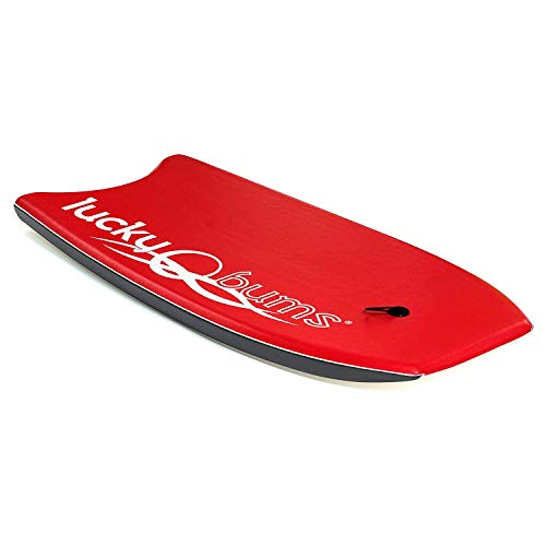 Lucky Bums Boogie Board for Kids and Adults - Body Boards for Beach, River, & Lake, Mini Wakeboard with EPS Core Slick Bottom and Leash