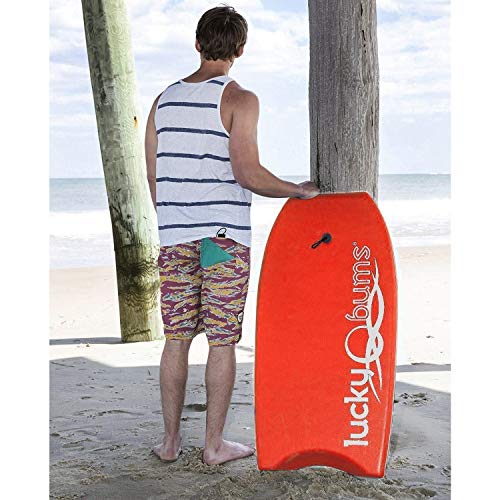 Lucky Bums Boogie Board for Kids and Adults - Body Boards for Beach, River, & Lake, Mini Wakeboard with EPS Core Slick Bottom and Leash