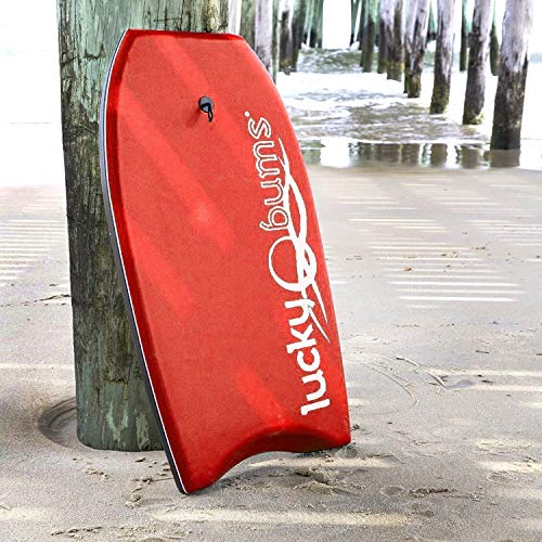 Lucky Bums Boogie Board for Kids and Adults - Body Boards for Beach, River, & Lake, Mini Wakeboard with EPS Core Slick Bottom and Leash