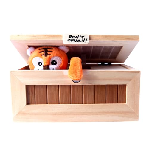 XINHOME Don't Touch Useless Box with Attitude Leave Me Alone Surprises Machine-Gags & Practical Joke Decorative & Endless Fun- Cute Tiger