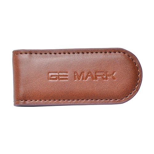 Leather Money Clip - Strong Magnets Holds 30 banknotes - for Men - Cash Leather Card Holder - Gift Box