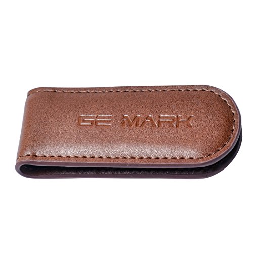 Leather Money Clip - Strong Magnets Holds 30 banknotes - for Men - Cash Leather Card Holder - Gift Box