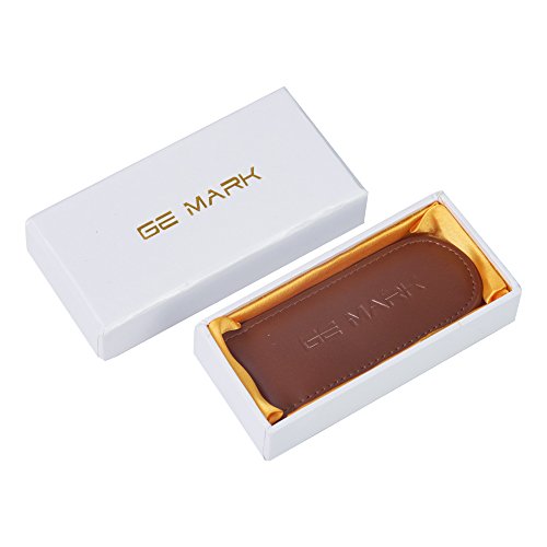 Leather Money Clip - Strong Magnets Holds 30 banknotes - for Men - Cash Leather Card Holder - Gift Box