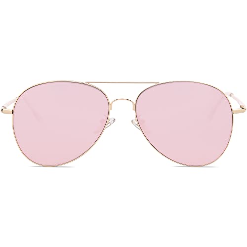 SOJOS Classic Aviator Sunglasses for Women Men Metal Spring Hinges SJ1030