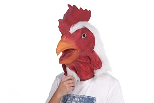 Lubber Latex Rooster Animal Head Mask For Halloweem Costume Cosplay