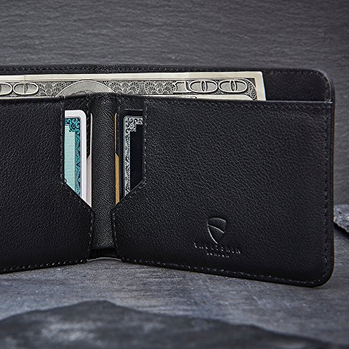 Vaultskin MANHATTAN Slim Minimalist Bifold Wallet and Credit Card Holder with RFID Blocking and Ideal for Front Pocket