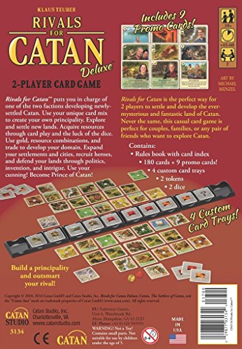 Rivals for CATAN Card Game DELUXE EDITION | Civilization Building Strategy Game | Family Game for Adults and Kids | Ages 10+ | 2 Players | Average Playtime 45-60 Minutes | Made by CATAN Studio