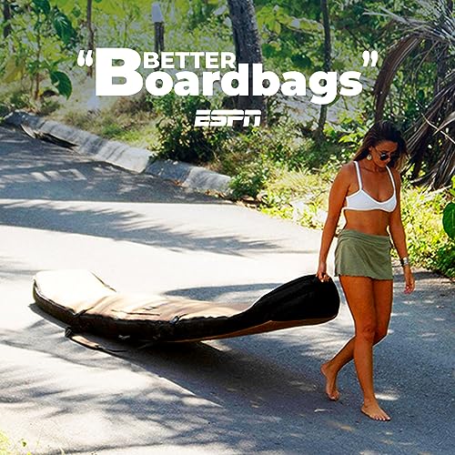 Wave Tribe Tiger Queen Surfboard Travel Bag with Wheels - Hemp Surfboard Bag, Perfect for Surfers, Fits 3-4 Boards, YKK Zipper, 10mm Padding, Extra Protection, Pro Quiver Style (6'7, 7'6, 8'6, 9'6)