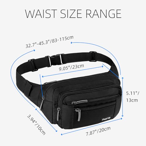 FREETOO Waist Pack Bag Fanny Pack for Men&Women Hip Bum Bag with Adjustable Strap for Outdoors Workout Traveling Casual Running Hiking Cycling