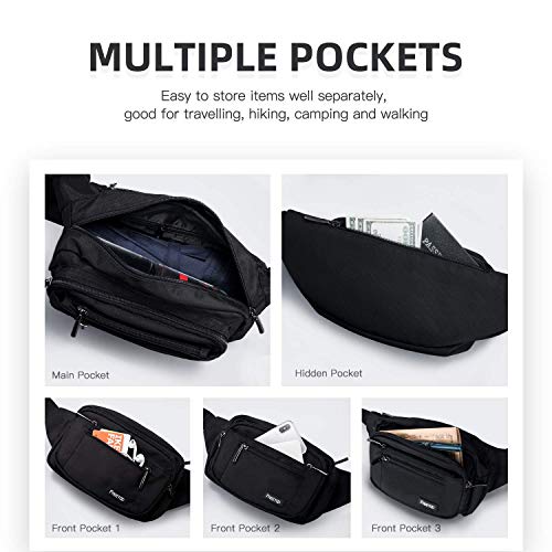 FREETOO Waist Pack Bag Fanny Pack for Men&Women Hip Bum Bag with Adjustable Strap for Outdoors Workout Traveling Casual Running Hiking Cycling