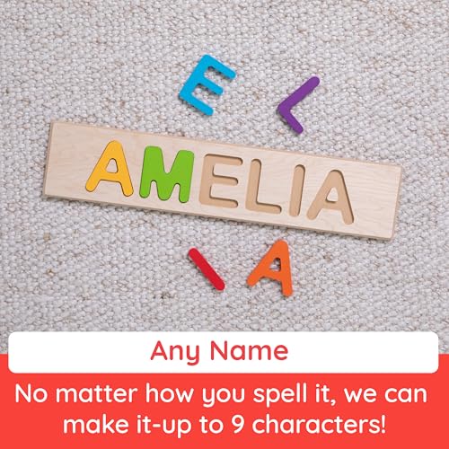 Fat Brain Toys Wooden Personalized Name Puzzle - Flat Rate up to 9 Letters