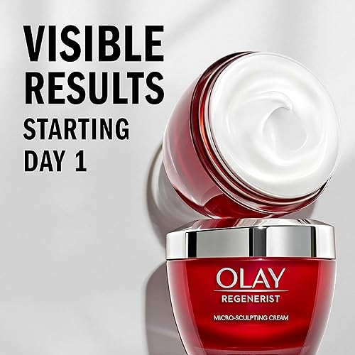 Olay Face Wash Regenerist Advanced Anti-Aging Pore Scrub Cleanser (5.0 Oz) and Micro-Sculpting Face Moisturizer Cream (1.7 Oz) Skin Care Duo Pack, Total 6.7 Ounces