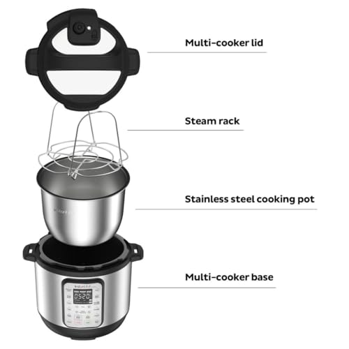 Instant Pot Duo Plus 9-in-1 Electric Pressure Cooker, Slow Cooker, Rice Cooker, Steamer, Sauté, Yogurt Maker, Warmer & Sterilizer, Includes App With Over 800 Recipes, Stainless Steel, 6 Quart