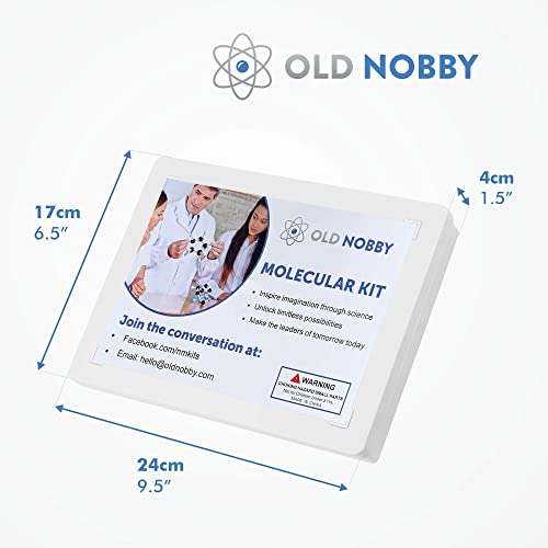 Old Nobby Organic Chemistry Model Kit (239 pc) - Molecular Models Kit with Atoms, Bonds, Instructions - Molecular Model Kit Organic Chemistry, Molecule Kit, STEM Science Kits for Kids, Chemistry Set