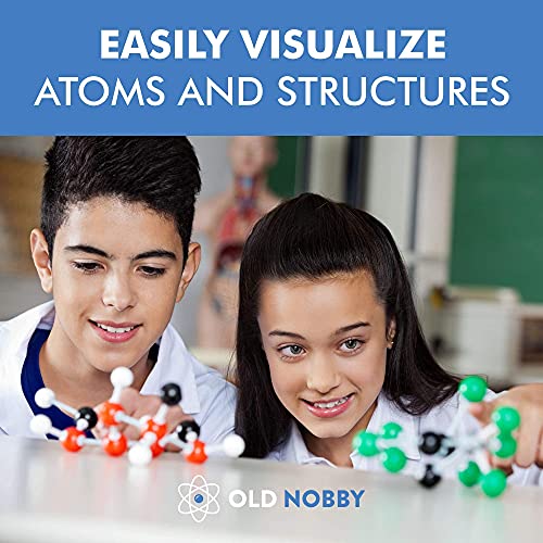 Old Nobby Organic Chemistry Model Kit (239 pc) - Molecular Models Kit with Atoms, Bonds, Instructions - Molecular Model Kit Organic Chemistry, Molecule Kit, STEM Science Kits for Kids, Chemistry Set