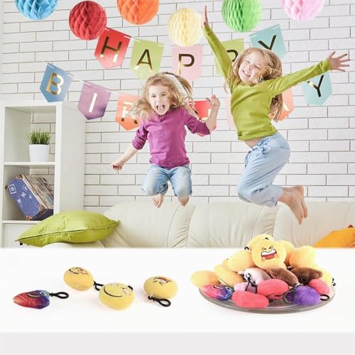 OHill 24 Pack Emoticon Plush Mini Pillows Party Favor for Birthday Party Home Decoration