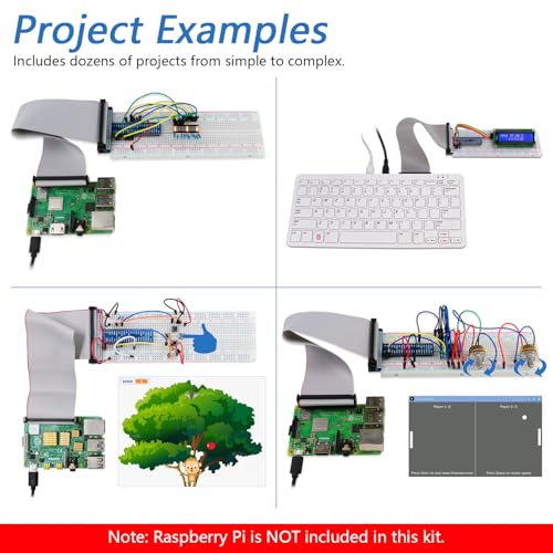 Freenove Ultimate Starter Kit for Raspberry Pi 5 4 B 3 B+ 400, 558-Page Detailed Tutorial, Python C Java Scratch Code, 223 Items, 104 Projects