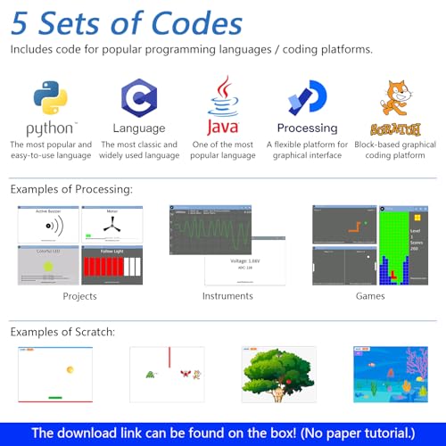 Freenove Ultimate Starter Kit for Raspberry Pi 5 4 B 3 B+ 400, 558-Page Detailed Tutorial, Python C Java Scratch Code, 223 Items, 104 Projects