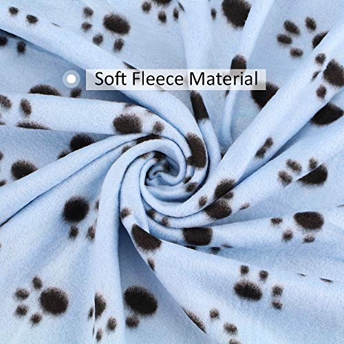 Comsmart Dog Blankets for Small Dogs, 6 Pack Puppy Blanket Cute Paw Print Pet Blanket for Dog, Puppy, Cat, Kitten, 24x28 inches