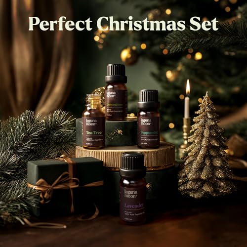 Essential Oils Set - Top 6 Blends for Diffusers, Home Care, Candle Making Scents, Fragrance, Aromatherapy, Humidifiers, Gifts - Peppermint, Tea Tree, Lavender, Eucalyptus, Lemongrass, Orange (10mL)