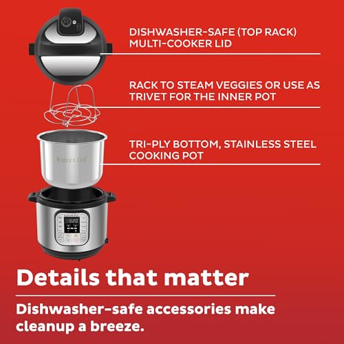 Instant Pot Duo 7-in-1 Mini Electric Pressure Cooker, Slow Rice Cooker, Steamer, Sauté, Yogurt Maker, Warmer & Sterilizer, Includes Free App with over 1900 Recipes, Stainless Steel, 3 Quart