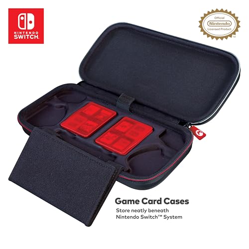 Game Traveler Mario Kart Nintendo Switch Case - Switch OLED Case for Switch OLED, Switch & Switch Lite, Adjustable Viewing Stand & Bonus Game Cases, Deluxe Handle, Licensed Nintendo Switch Game case