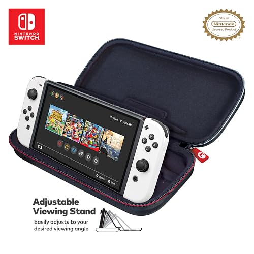 Game Traveler Mario Kart Nintendo Switch Case - Switch OLED Case for Switch OLED, Switch & Switch Lite, Adjustable Viewing Stand & Bonus Game Cases, Deluxe Handle, Licensed Nintendo Switch Game case