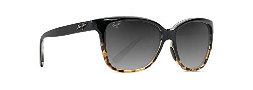 Maui Jim Women's Starfish Polarized Fashion Sunglasses, Black with Tortoise/Neutral Grey, Medium