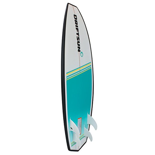 Driftsun Throwdown Wakesurf Board. Custom Surf Style Wake Surfboards for Adults. Adjustable Quad Fin Set Included with Wake Surf Board (4'8" and 4'6")