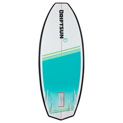 Driftsun Throwdown Wakesurf Board. Custom Surf Style Wake Surfboards for Adults. Adjustable Quad Fin Set Included with Wake Surf Board (4'8" and 4'6")