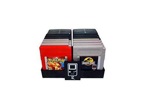 Collector Craft, Black, Gameboy Compatible Game Organizer, Holds 20 Games, Cartridge Holder, Retro Video Game Collection, Clutter Reducing, Works with Nintendo Gameboy Gameboy Advance, Gameboy Color