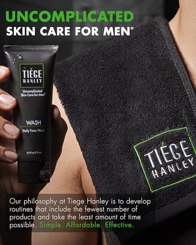 Tiege Hanley Mens Skin Care Set, Advanced Skin Care Routine for Men (System Level 2) - Face Wash Kit for Fines Lines - Men's Skincare Set Includes Face Wash, Facial Scrub, Moisturizer, & Eye Cream