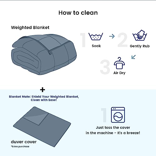 Weighted Idea Weighted Blanket for Adults (Dark Grey,48"x72",15lbs) Cooling Breathable Heavy Blanket with Premium Glass Beads All-Season Soft Thick Blanket