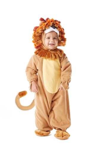 Spooktacular Creations Halloween Baby Lion Costume Toddler Set with Toy Zebra for Kids Deluxe Realistic Halloween Dress Up, Animal Themed Party (6-12 months)