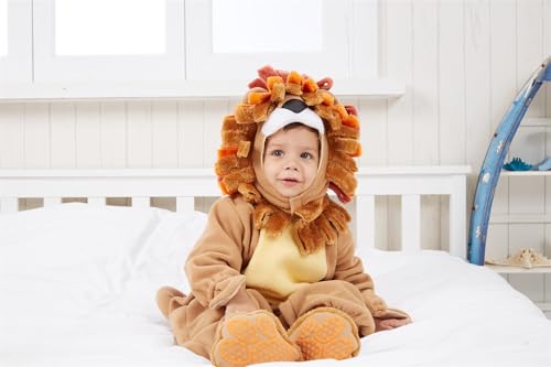 Spooktacular Creations Halloween Baby Lion Costume Toddler Set with Toy Zebra for Kids Deluxe Realistic Halloween Dress Up, Animal Themed Party (6-12 months)