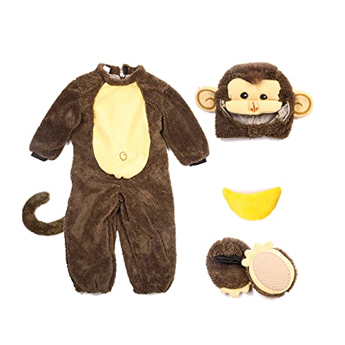 Spooktacular Creations Halloween Toddler Monkey Costume Set with Toy Banana for Infant, Kids, Baby Halloween Dress Up, Safari Themed Parties (18-24 Months)