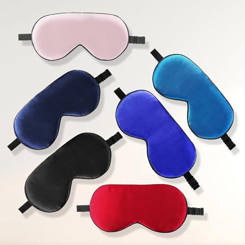 ZIMASILK 100% Natural Silk Sleep Mask,Adjustable Super-Smooth Soft Eye Mask for Sleep,Multiple Color Options(Navy Blue)