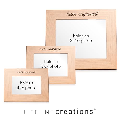 Lifetime Creations Create Your Own Personalized Picture Frame: Engraved Custom Wood Photo Frame, Customizable Gift for Wedding, Anniversary, Birthday (5x7 Inch Landscape)