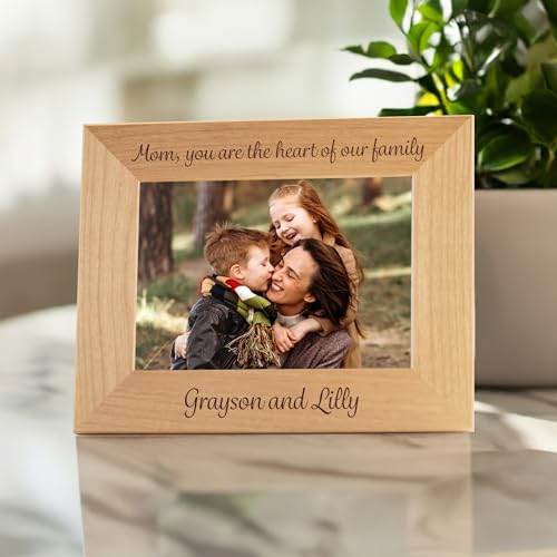 Lifetime Creations Create Your Own Personalized Picture Frame: Engraved Custom Wood Photo Frame, Customizable Gift for Wedding, Anniversary, Birthday (5x7 Inch Landscape)