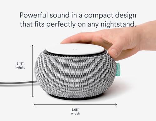 SNOOZ Smart White Noise Machine - Real Fan Inside for Non-Looping White Noise Sounds - App-Based Remote Control, Sleep Timer, and Night Light - Cloud