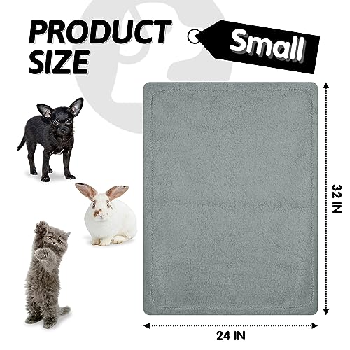 furrybaby Dog Blanket Soft Dog Blankets for Small Dogs Puppy Essentials Washable Sherpa Fleece Cat Blanket 24x32 Inches for Bed Furniture Couch Sofa (Small, Grey)